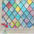 Rainbow Window Privacy Film 23.6 in x 118.1 in - Stained Glass Effect
