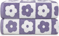 Jacquotha Cotton Bath Towels Pack of 2 - Plush Quick Dry Lilac Set
