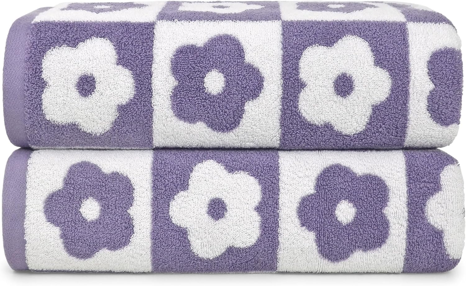 Jacquotha Cotton Bath Towels Set of 2 - Luxurious Quick Dry