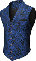 Paisley Floral Victorian Suit Vest - Sharp Formal Waistcoat