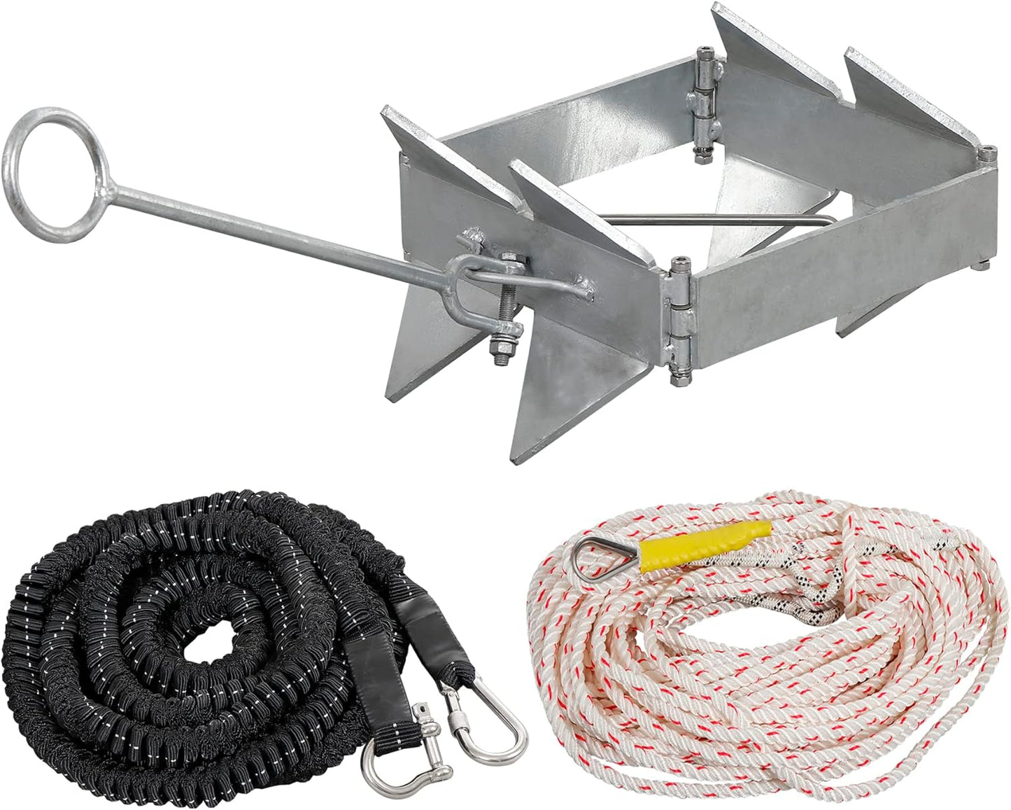 Durable 25 LBS Boat Anchor with Rope for Stability and Control
