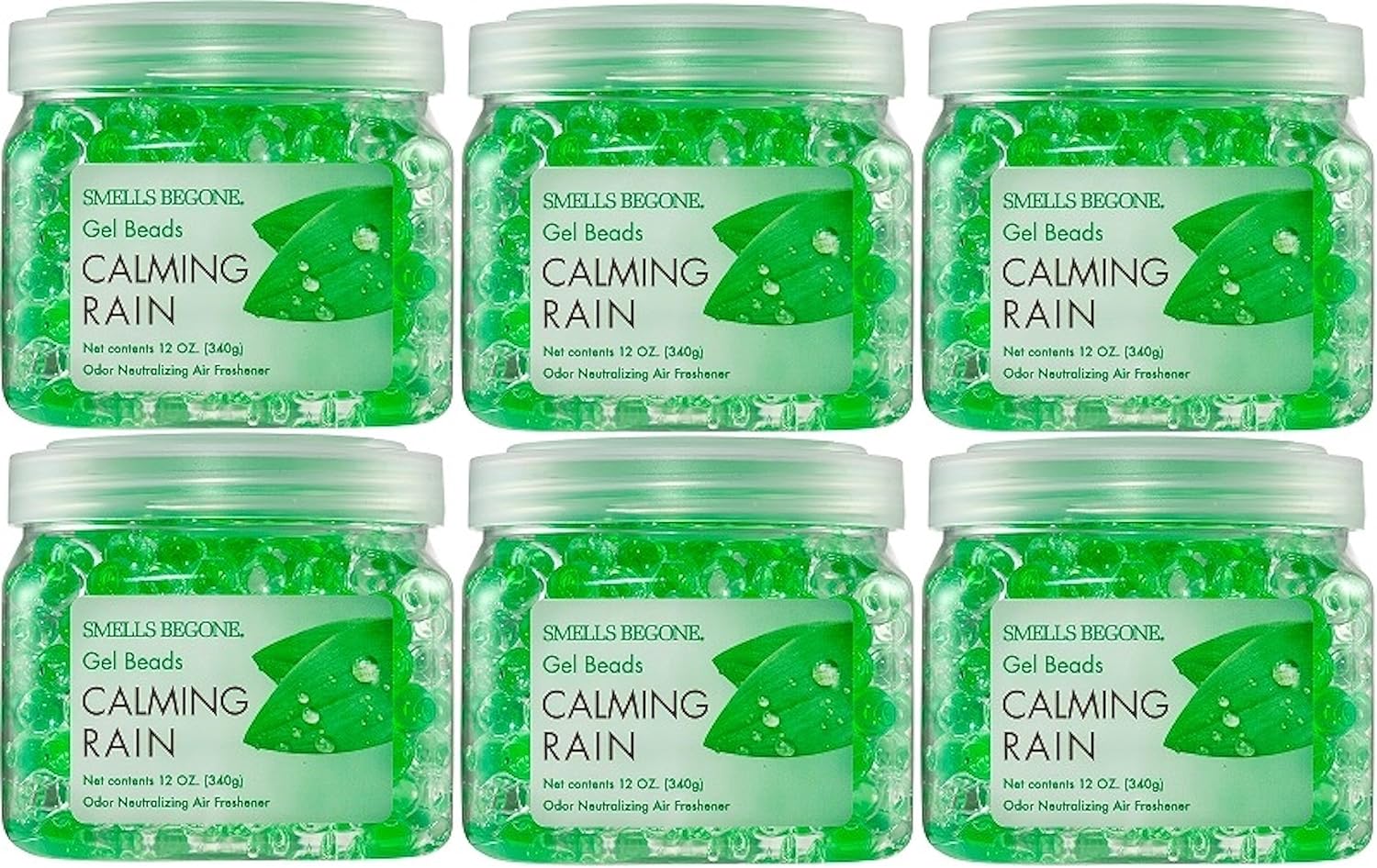 Odor Eliminator Gel Beads - 12 oz Pack of 6 for Fresh Air