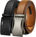 KEMISANT Mens Ratchet Belt - Adjustable Sliding Dress Belt