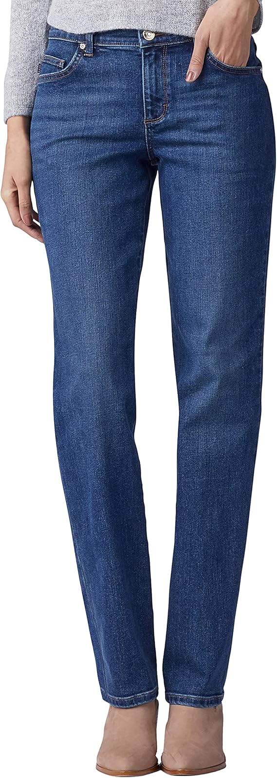 Lee Women's Petite Relaxed Fit Straight Leg Jean for Comfort