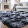 Shag Rugs 8x10 Living Room Gray Plush Area Rug - Large Soft Carpet