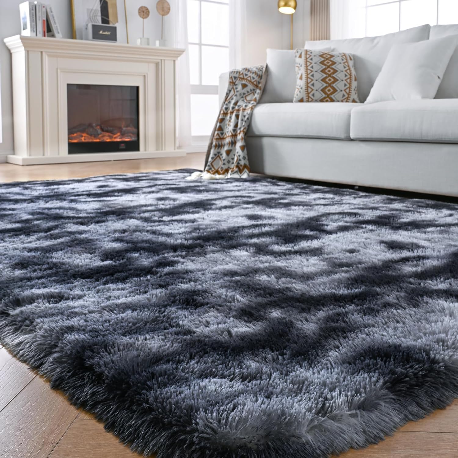 Shag Rugs 8x10 Living Room - Soft Fluffy Carpet for Home