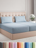 Split King Size 5 Piece Sheet Set - Cooling Deep Pocket Sheets