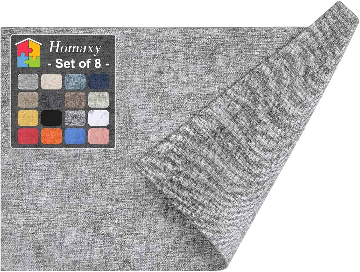 Homaxy Faux Leather Heat Resistant Placemats for Dining Table