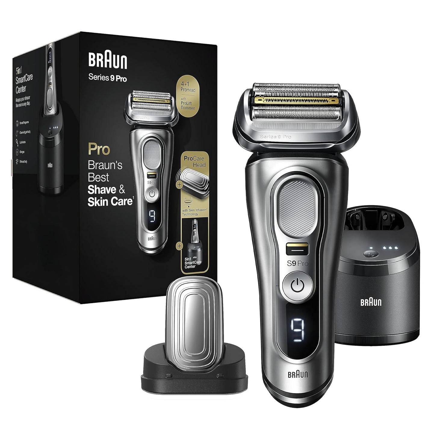 Braun Series 9 Pro 9487cc Electric Razor for Men, Wet & Dry