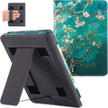 Stand Case for Older 6 in Kindle Paperwhite Apricot Flower - PU Sleeve