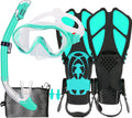 Kids Mask Fins Snorkel Set with Tempered Glass Mask - Panoramic View