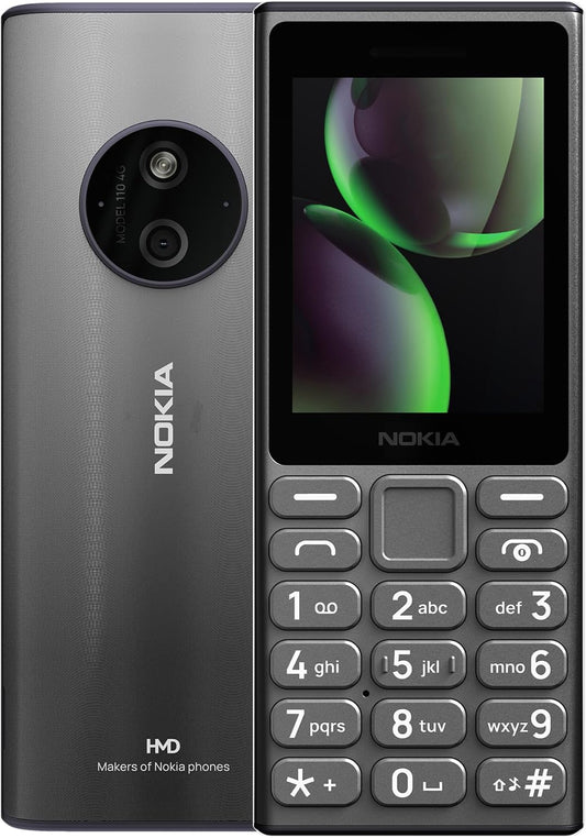 Nokia 110 4G Mobile Phone: Dual SIM, Long Battery Life, Titanium