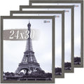 VCK 24x30 Poster Frame Set of 4 - Grey Wood-Grain Frames