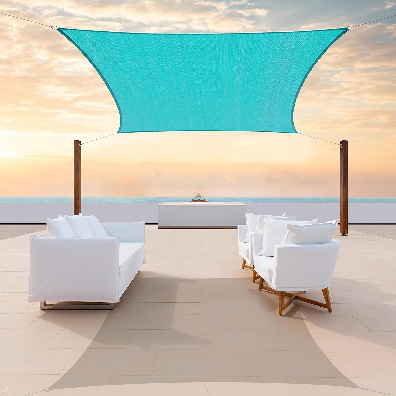 Custom Size Turquoise Sun Shade Sail Canopy for Ultimate UV Protection