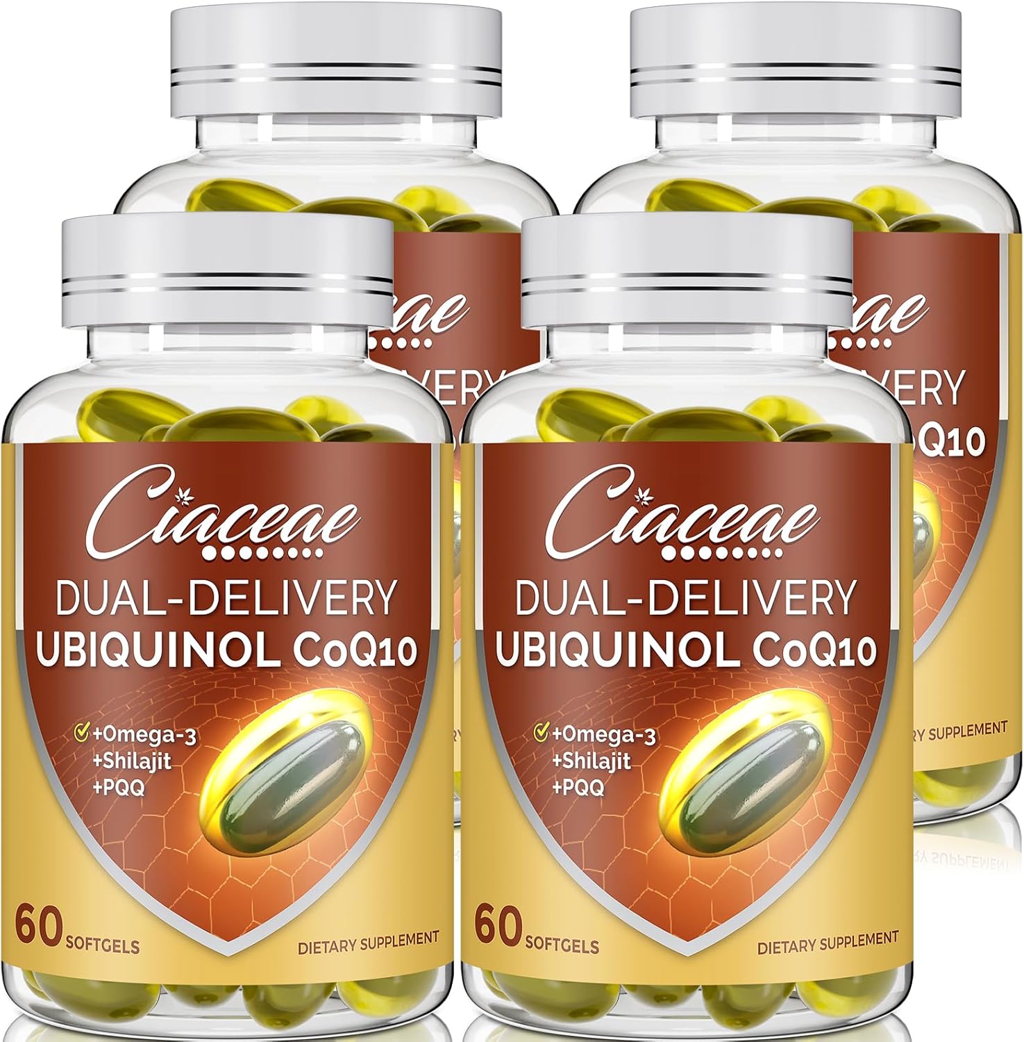 Ubiquinol CoQ10 600 MG Softgels for Heart, Brain & Energy