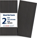Deep Gray 2 Pack Wood Slat Wall Panels 47.2x23.6 in - Acoustic Design