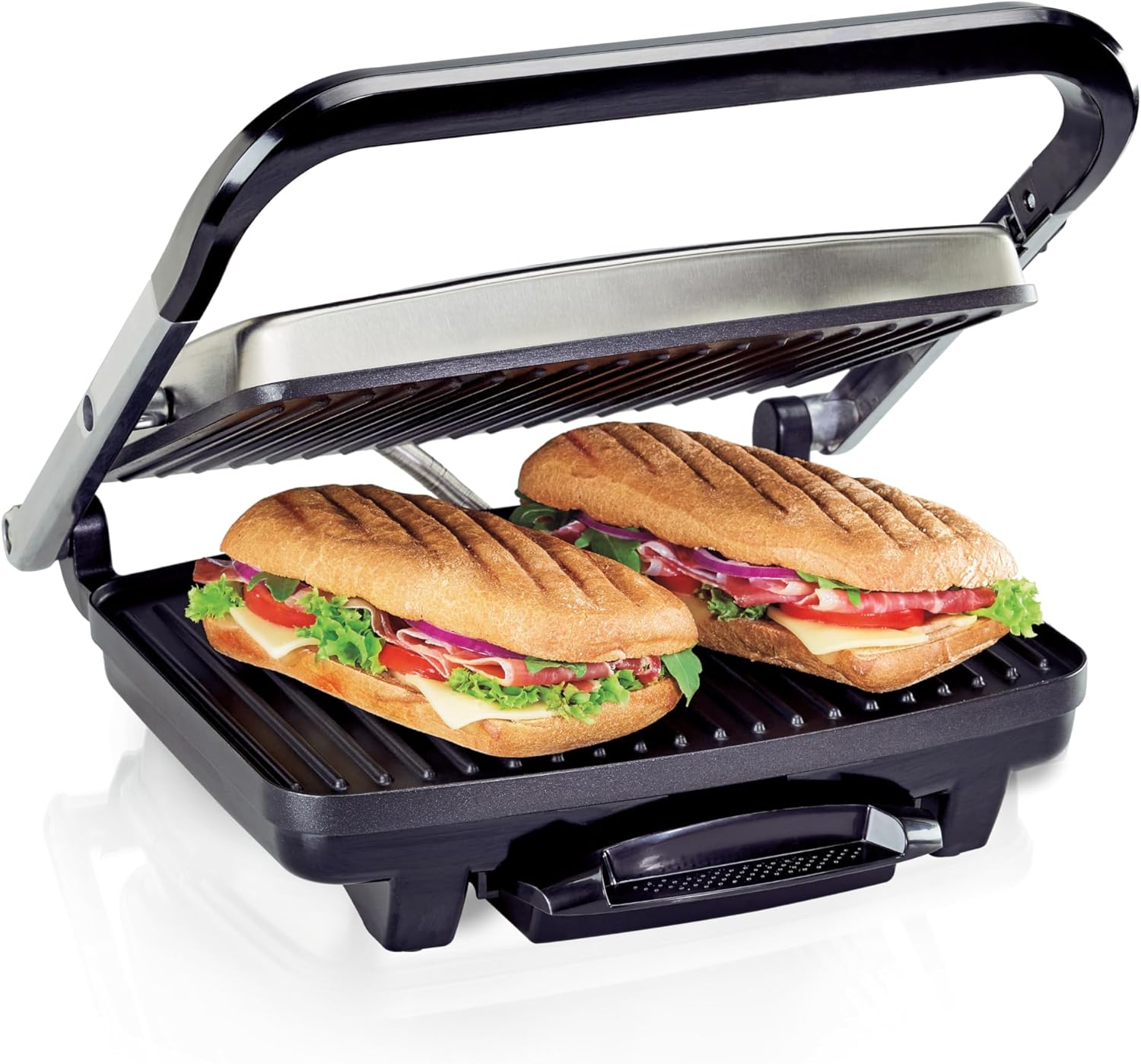 Hamilton Beach Panini Press for Delicious Hot Sandwiches & Grilling