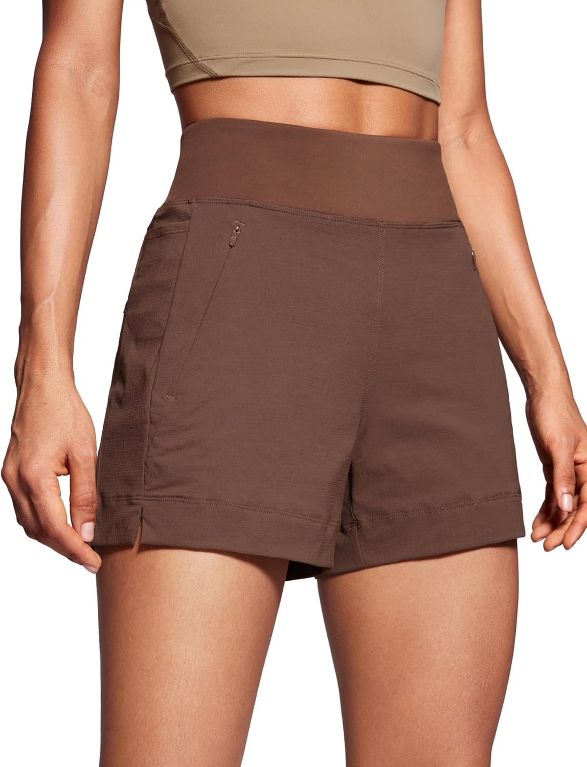 CRZ YOGA Women's Lightweight Mid Rise Hiking Shorts for Summer