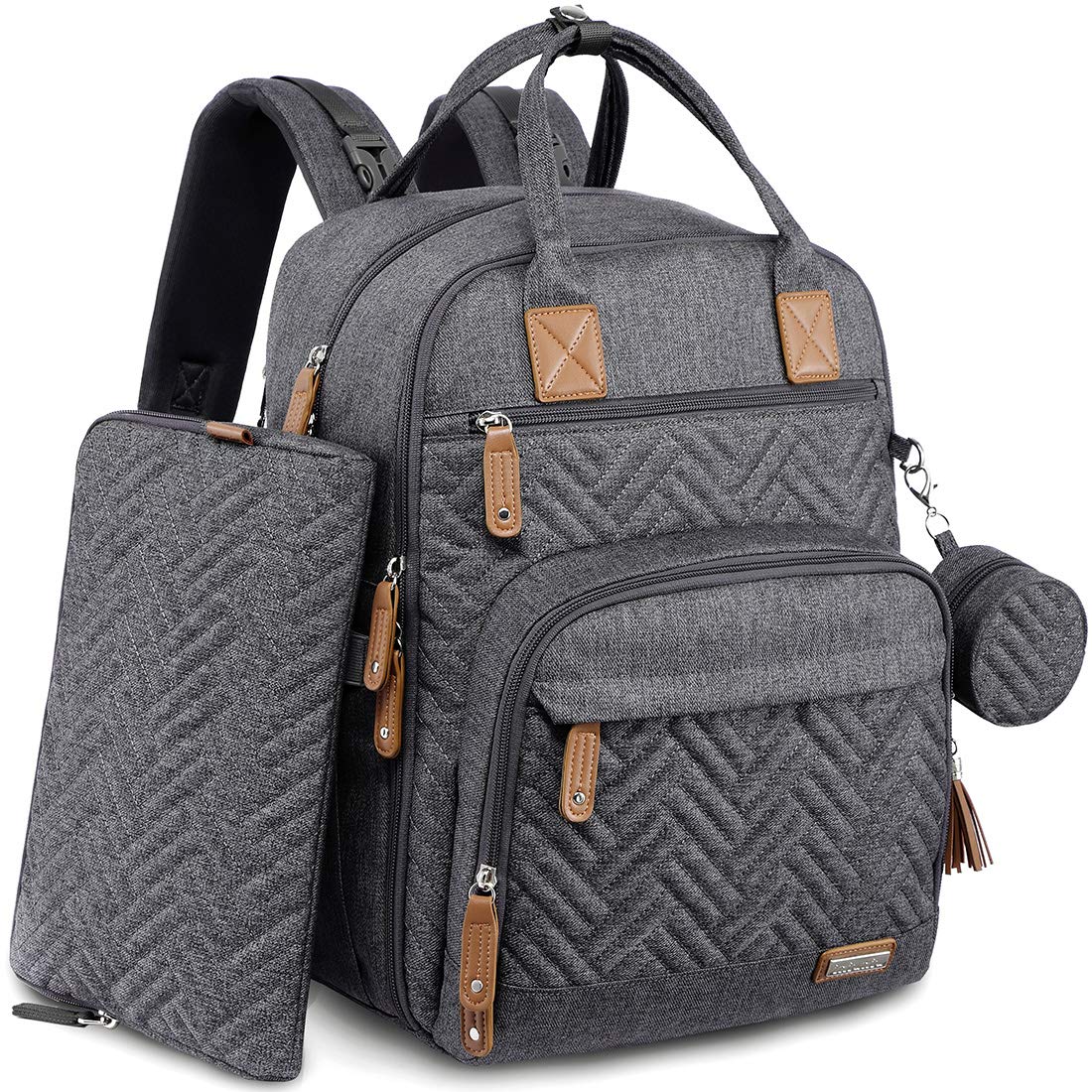 Ultimate Unisex Diaper Backpack Kit - Dark Gray