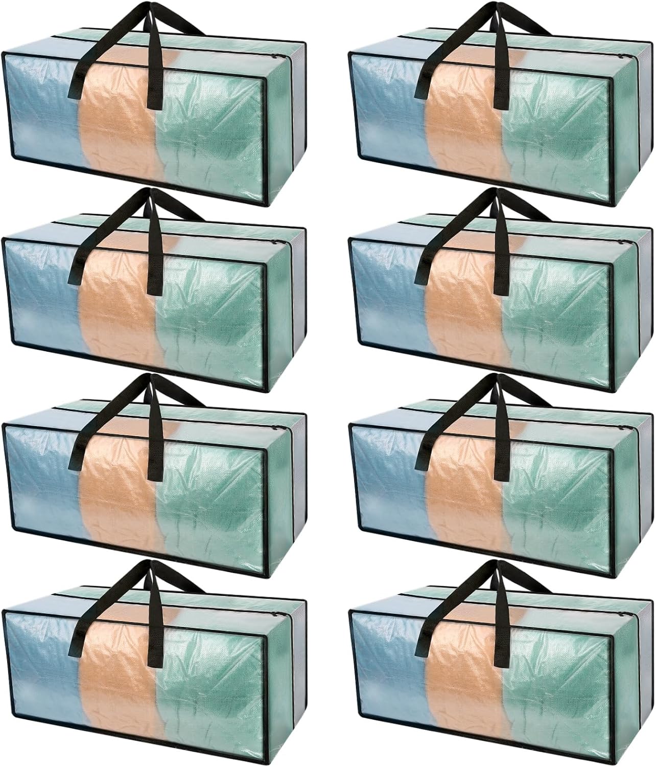 8 Pack Heavy Duty Clear Moving Bags for Easy College Moves