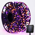 600 LED Orange and Purple Solar Halloween Lights for Outdoor Fun