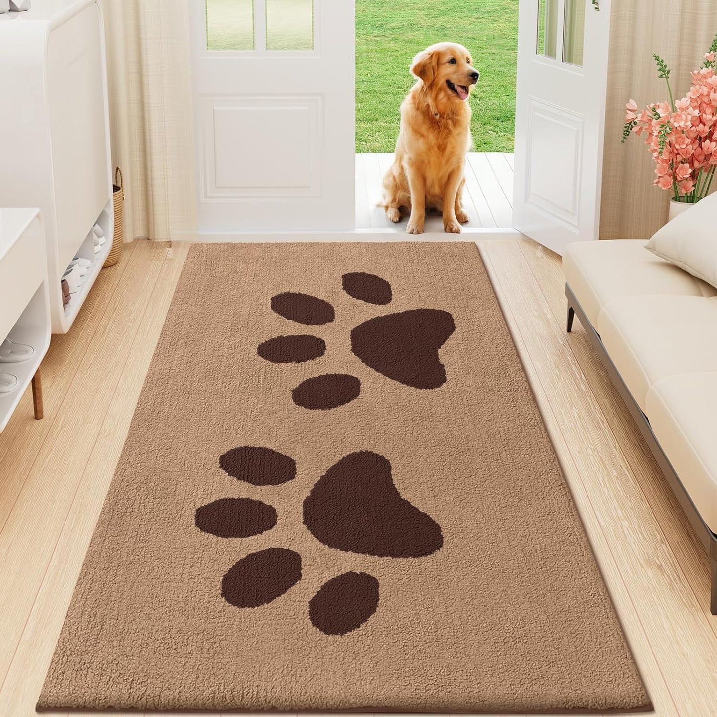 Buganda Dog Door Mat for Muddy Paws - Absorbent Indoor Doormat