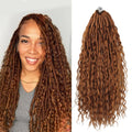 Boho Faux Locs With Curly Protein Fiber 24in - Natural Look