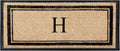Natural Coir & Rubber Hand Flocked Monogrammed Door Mat 30x60