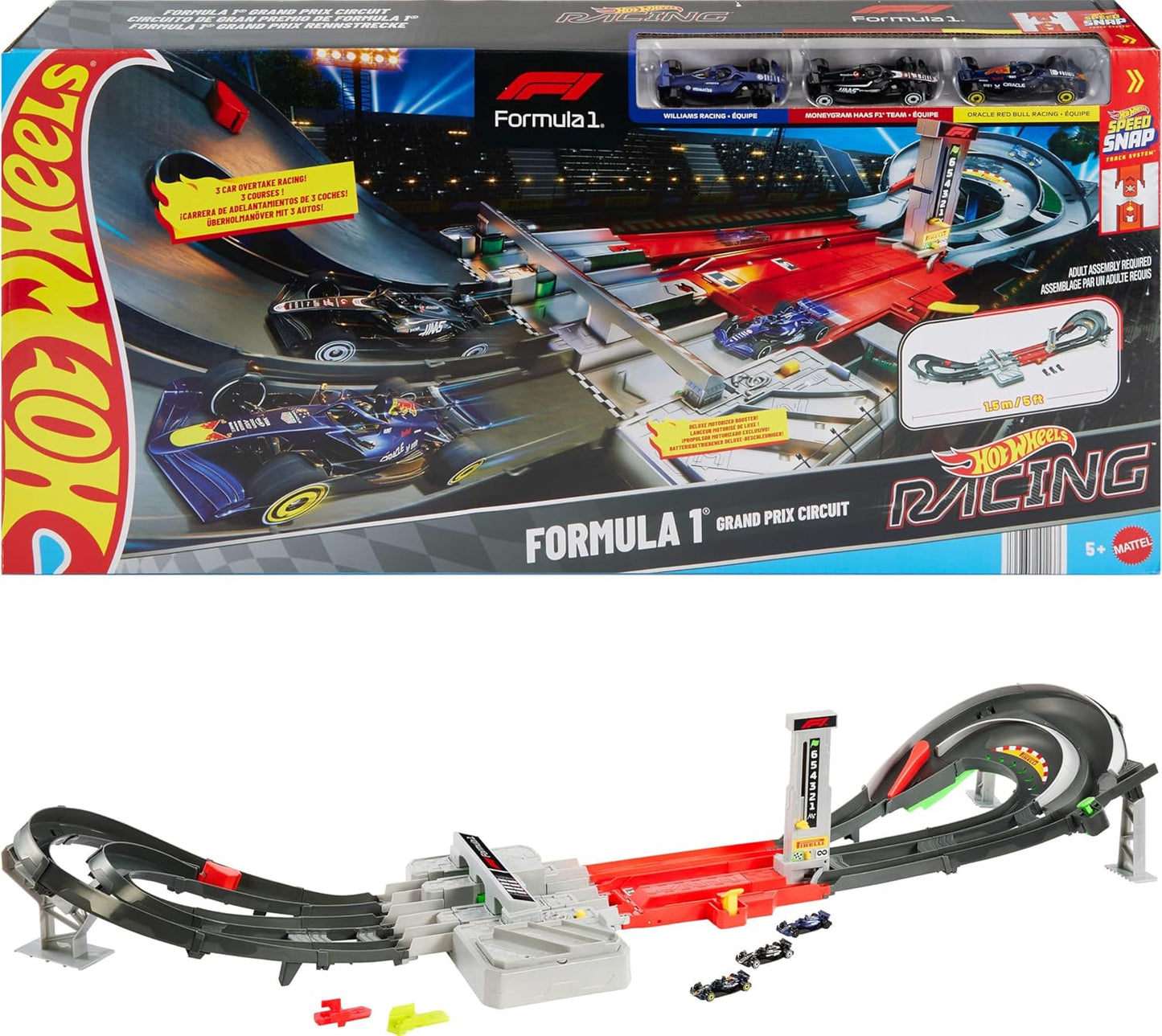Hot Wheels Formula 1 Grand Prix Circuit Track Set for Racing Fun