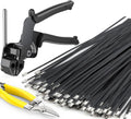 Metal Zip Ties Black 11.8 in Kit - Durable Stainless Steel Ties