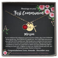 Personalized First Communion Gifts for Girls Name or Initial Necklace