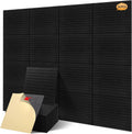 16 Pcs Pro Grade Soundproof Wall Panels 12x12x0.4 in Black - Wedge