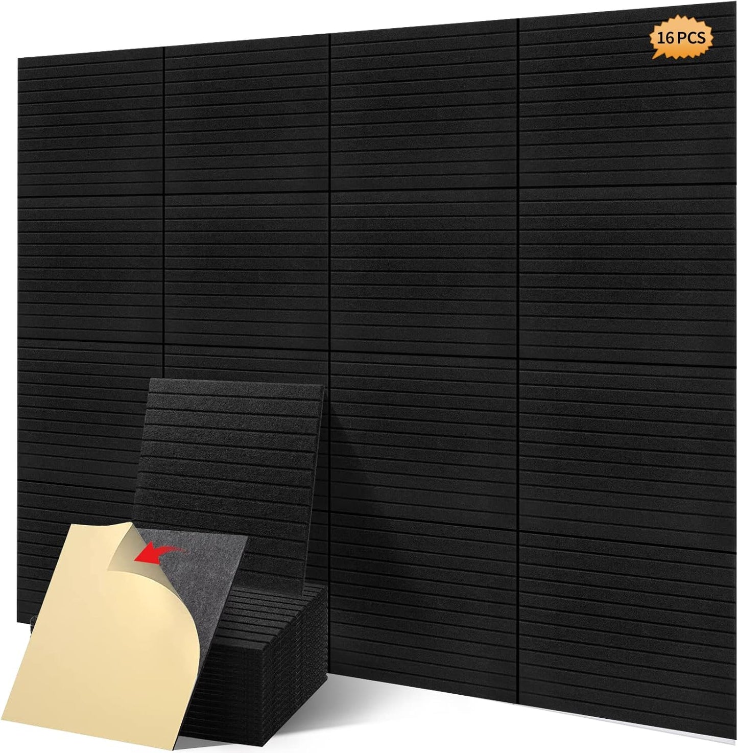 16 Pcs Pro Grade Soundproof Wall Panels for Acoustical Treatments