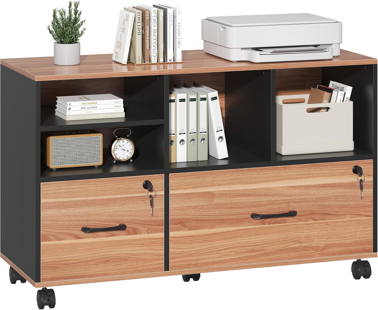 Semoic 2 Drawer File Cabinet for Home Office with Lockable Design