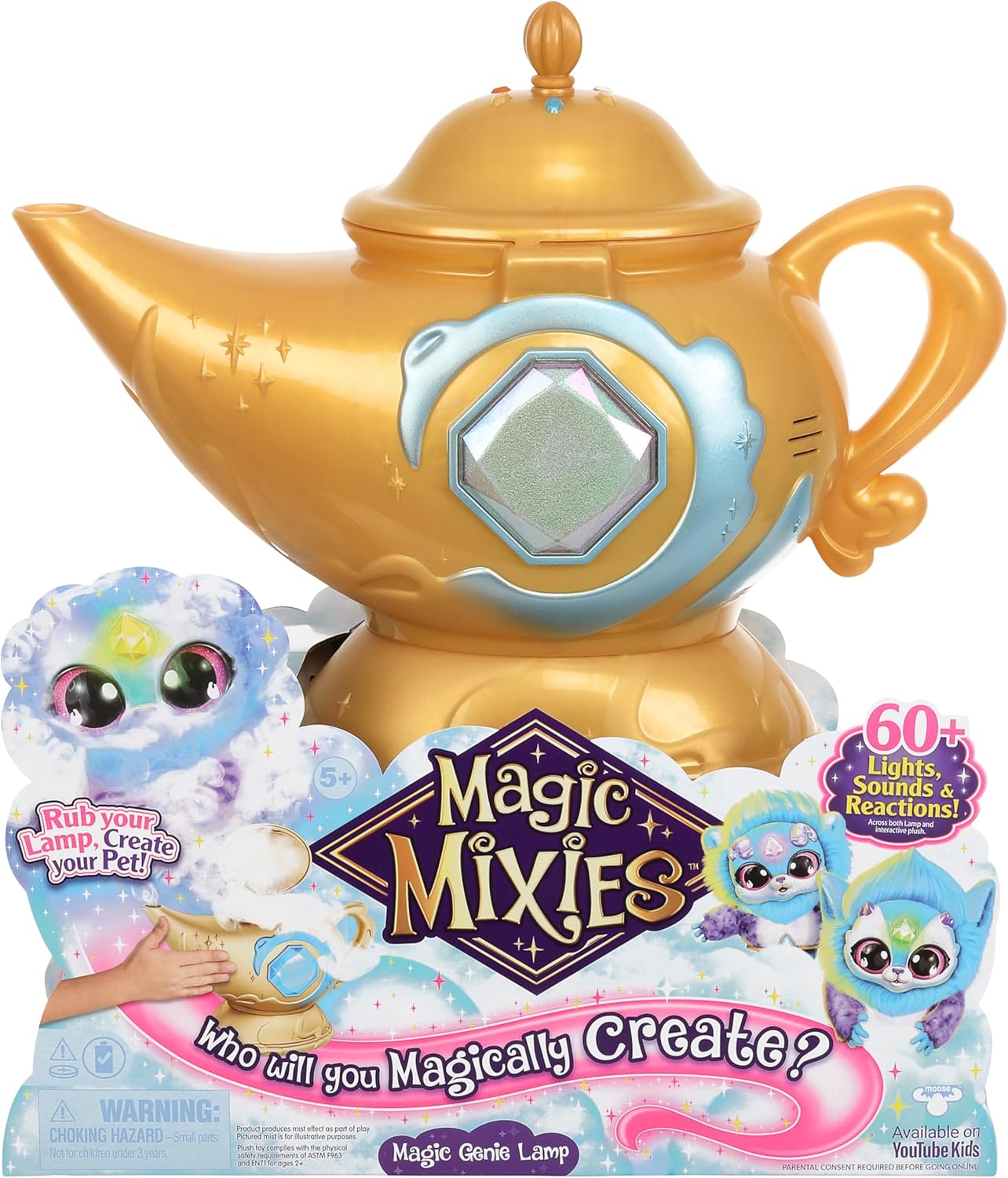 Magic Mixies Magic Genie Lamp with Interactive Plush Toy for Kids
