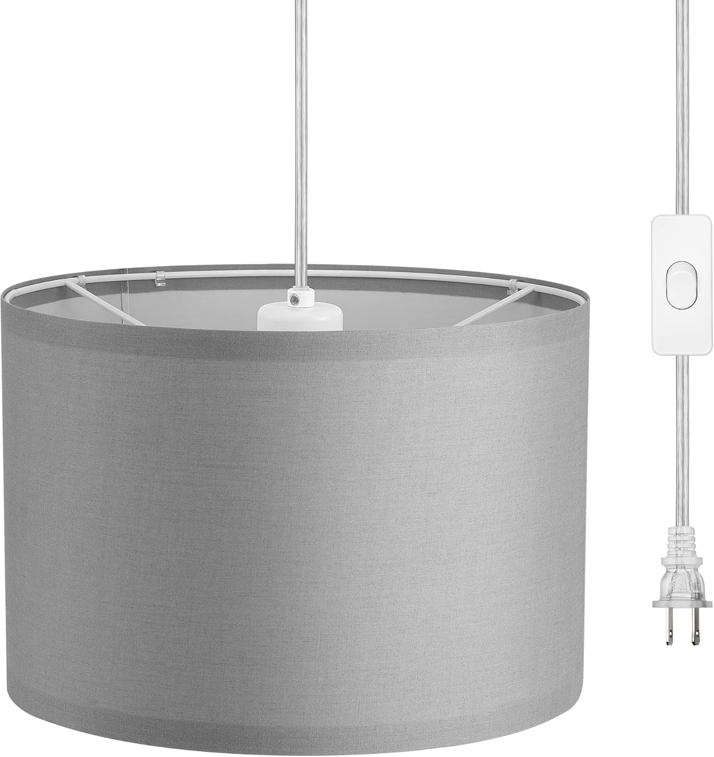 DEWENWILS Plug-in Hanging Light with 15Ft Cord for Home Use
