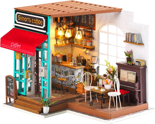Rowood Miniature Dollhouse Kit - DIY Simon's Coffee Craft