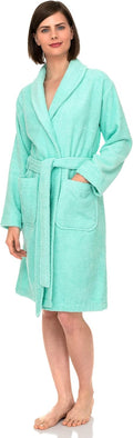 TowelSelections Womens Robe 100% Cotton Short Terry Shawl (Style PNQ8)