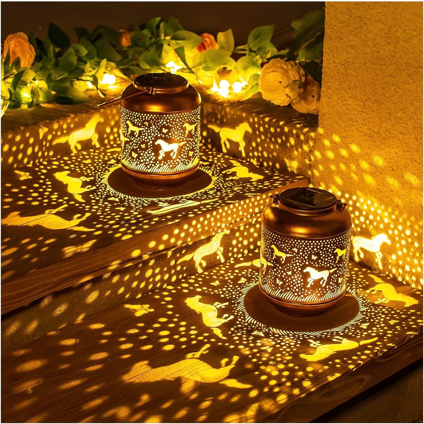 Horse Solar Lanterns Outdoor Waterproof for Garden Decor
