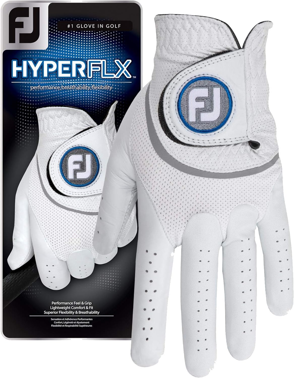 Enhanced Grip: FootJoy Men's HyperFLX Golf Gloves