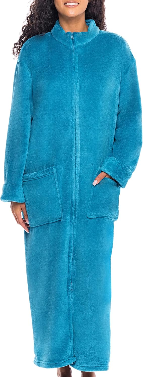 Plush Zipper Robes for Plus Size Comfort and Warmth