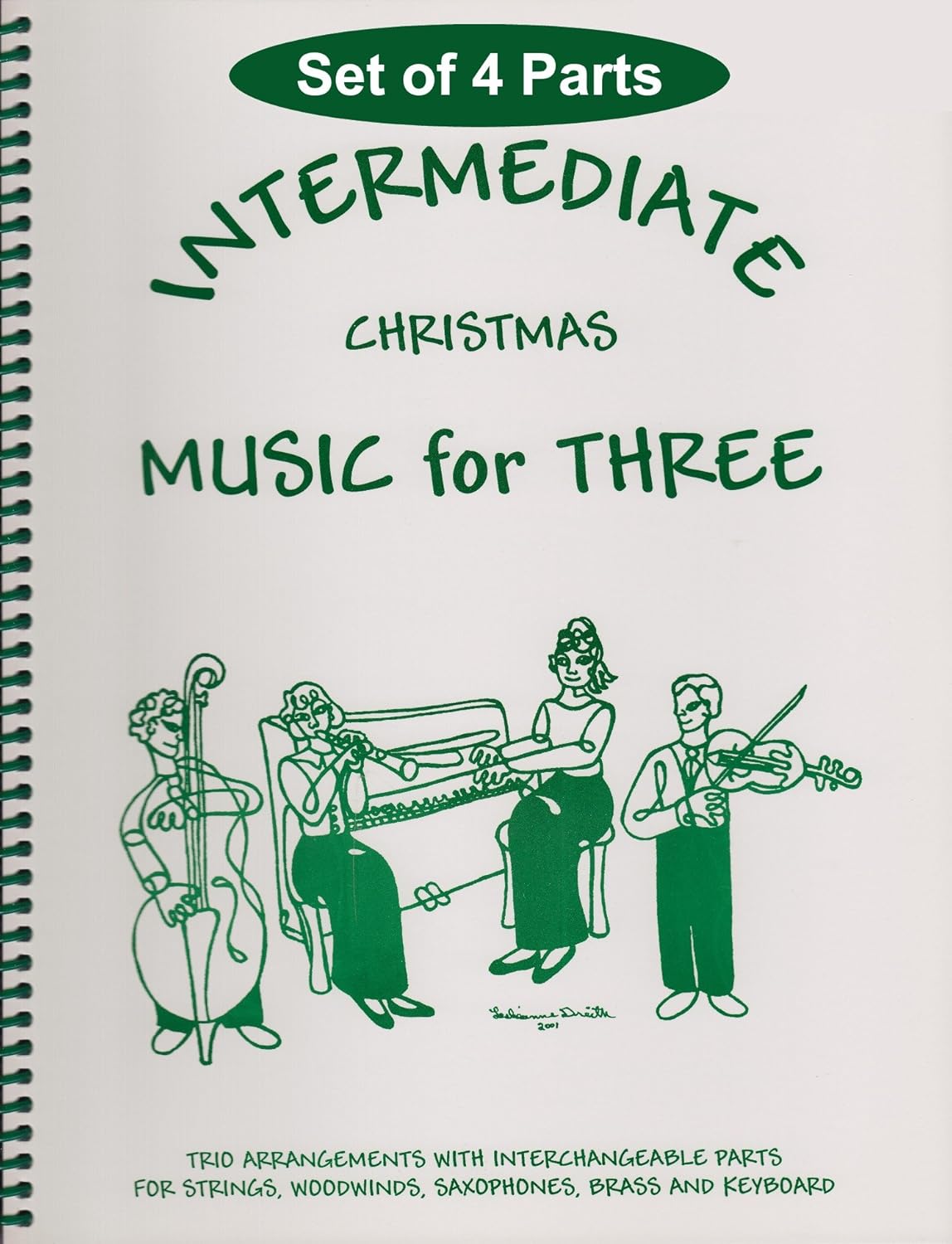 Piano Quartet Set of 4 Parts for Violin, Viola, Cello, Piano