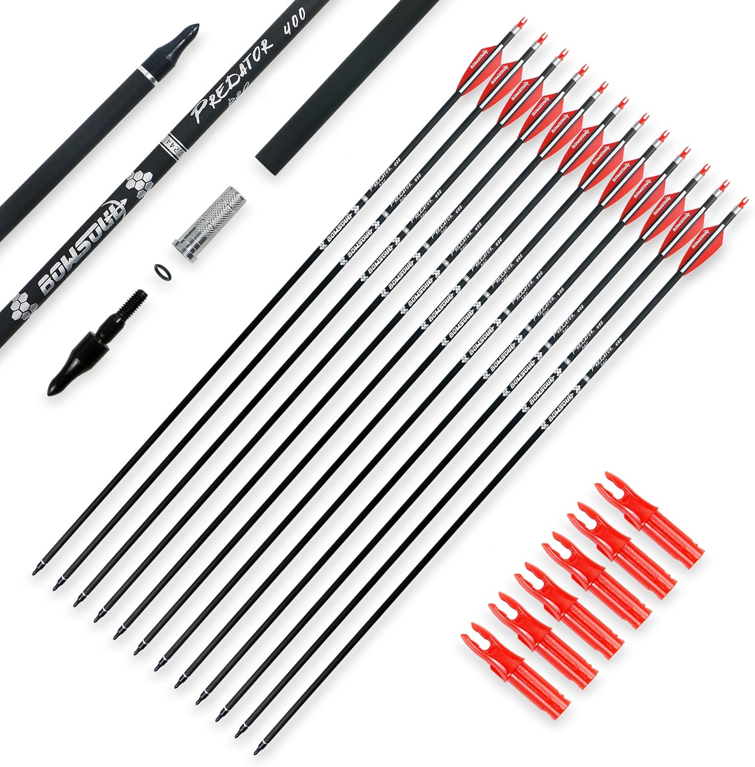 30inch Hunting Carbon Archery Arrows for Compound and Recurve Bows