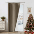 Brown Pinch Pleated Full Blackout Curtains 60in x 95in - Linen Blend