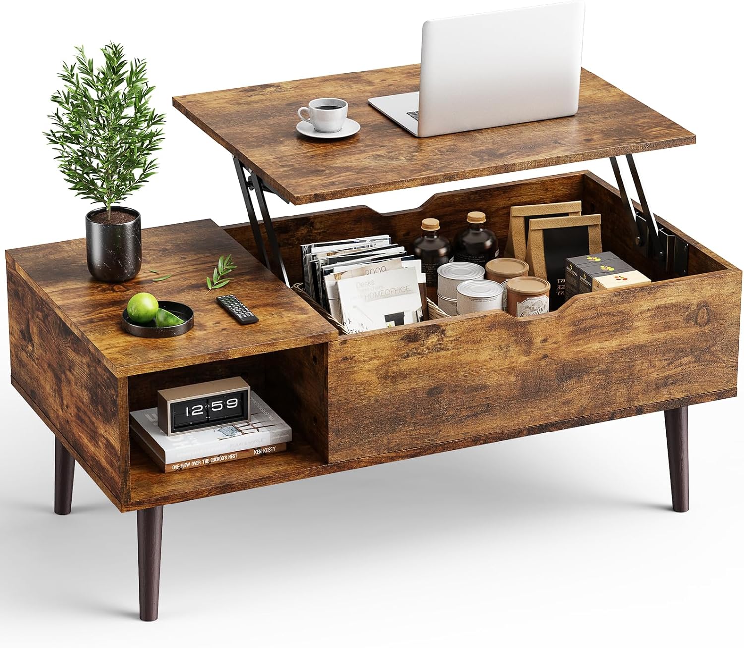 Versatile Lift Top Coffee Table with Ample Storage for Living Room
