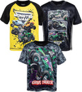 Monster Jam 3 Pack T-Shirts Toddler to Big Kid - Bold Truck Prints Inc
