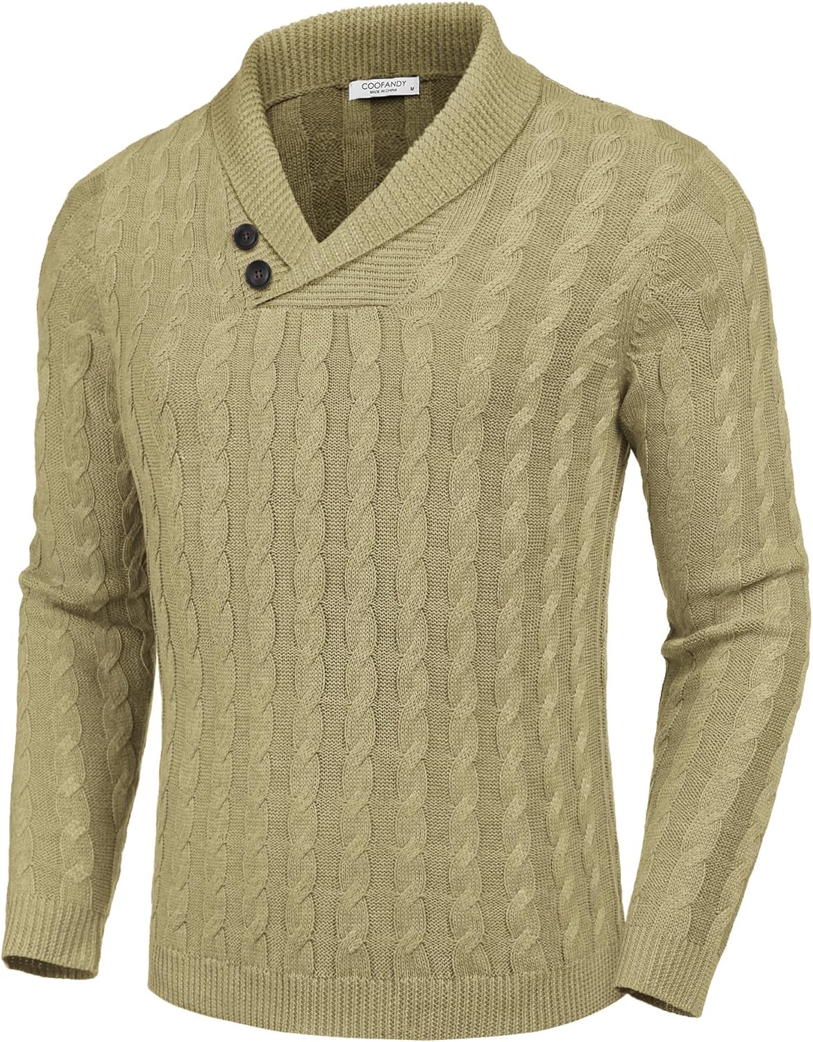 COOFANDY Men's Shawl Collar Pullover Sweater for Casual Style