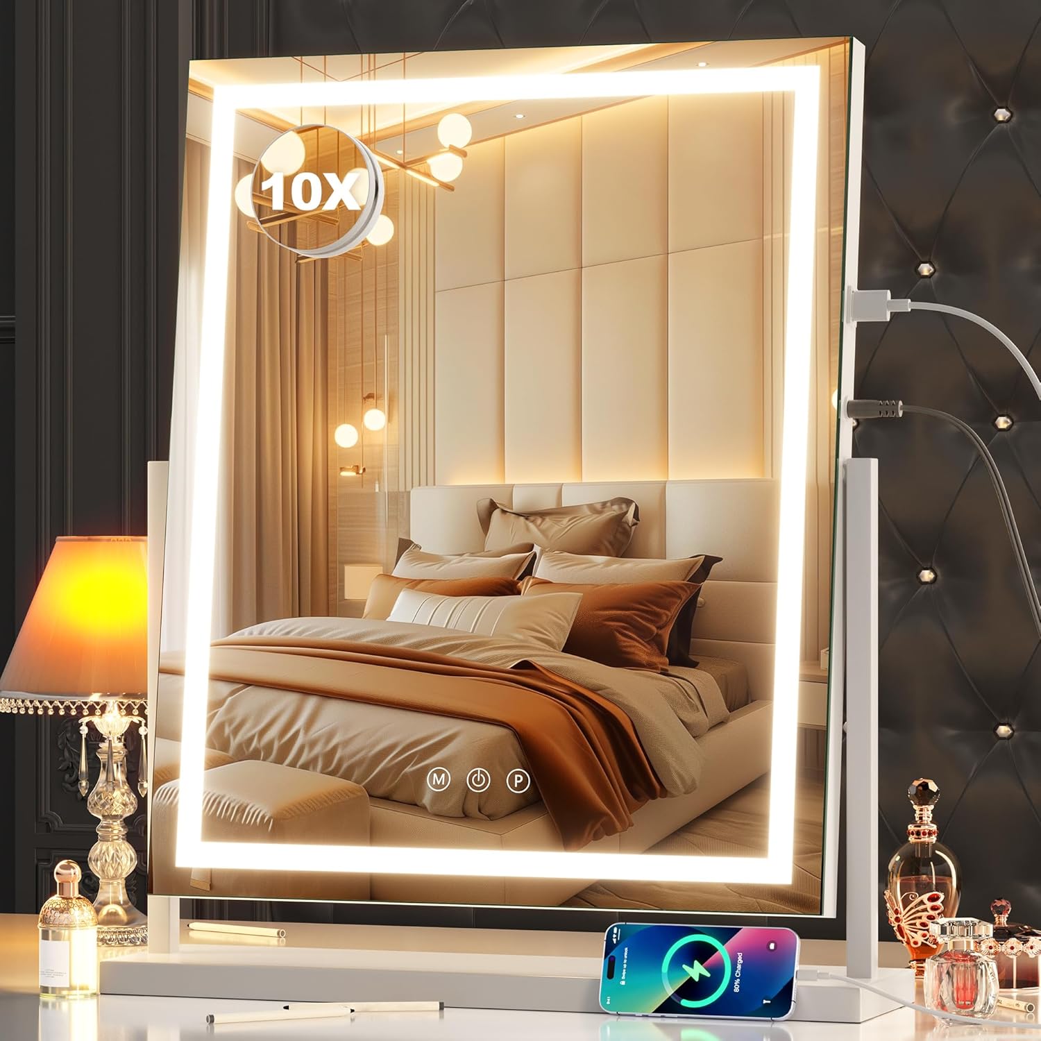 Hasipu Vanity Mirror with Lights for Flawless Makeup Application
