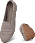 Knitted Round Toe Flats for Women - Foldable Comfortable Ballet Puxowe
