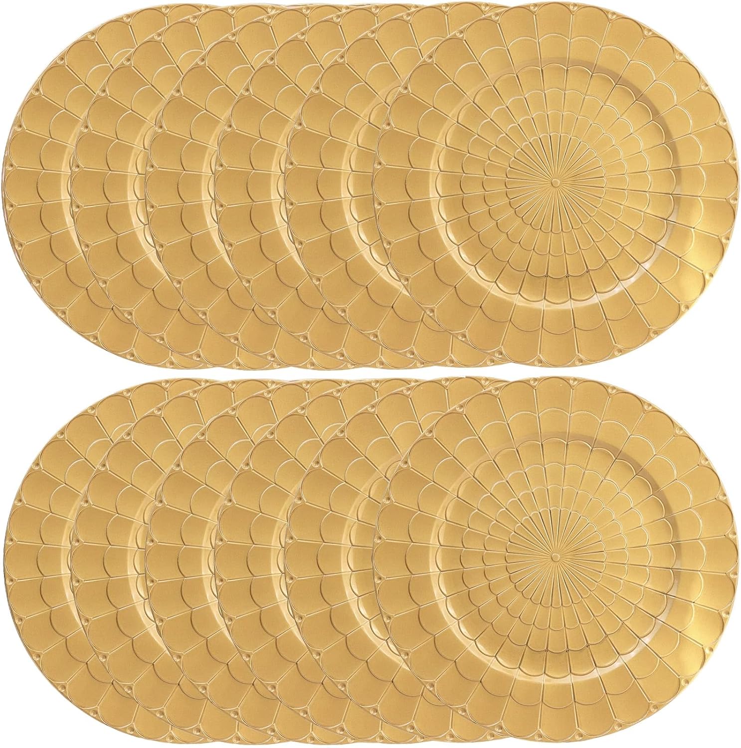 Omuriko Gold Charger Plates: Elegant Table Setting Essential